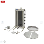  Ψησταριά κεμπάπ ηλεκτρική - 4 καυστήρες - 50kg κρέας